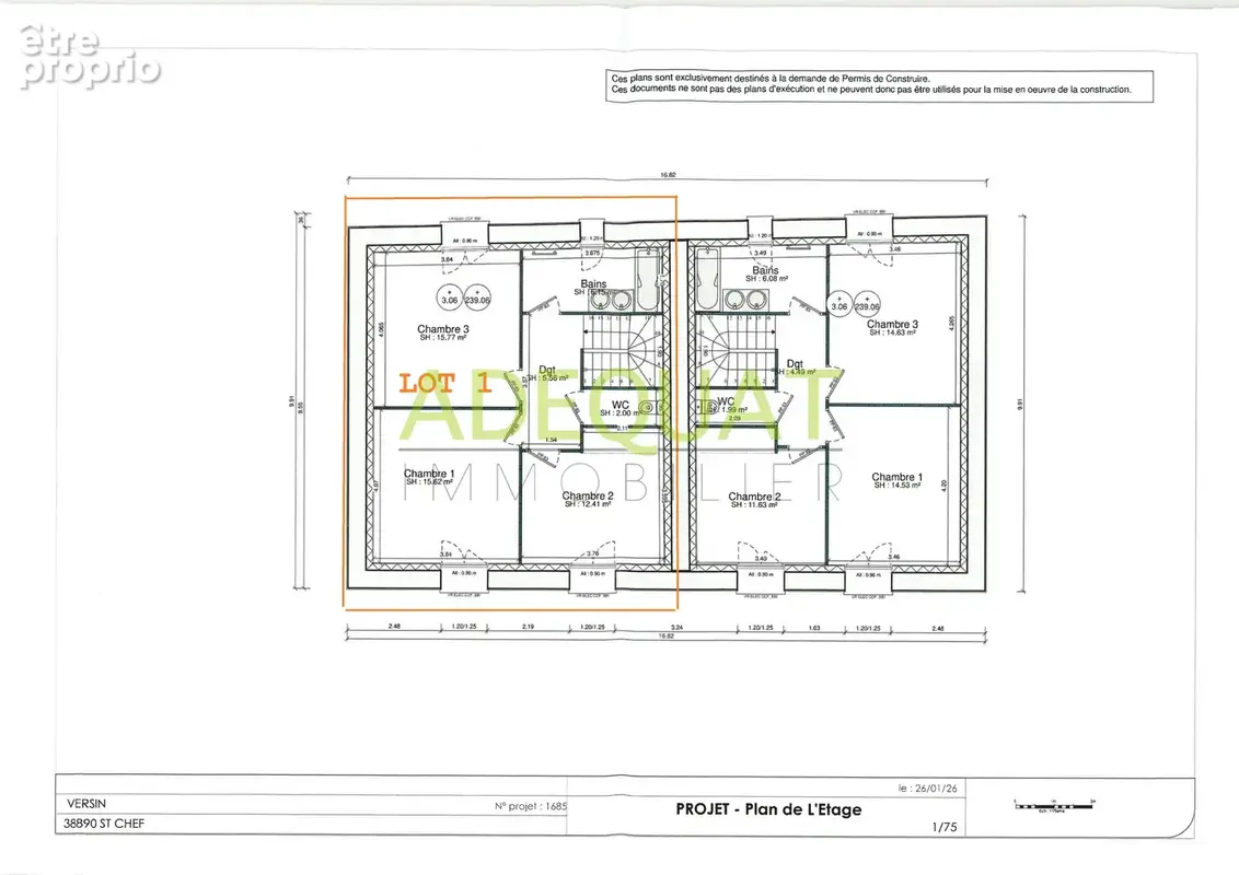 Appartement t4 en duplex a creer avec cour & jardin dans une grange dauphinoise - photo 5