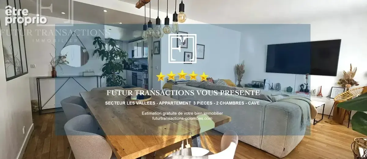 Appartement 4 pièces 72 m² · à Colombes · 71,7 m² · 387 500 €