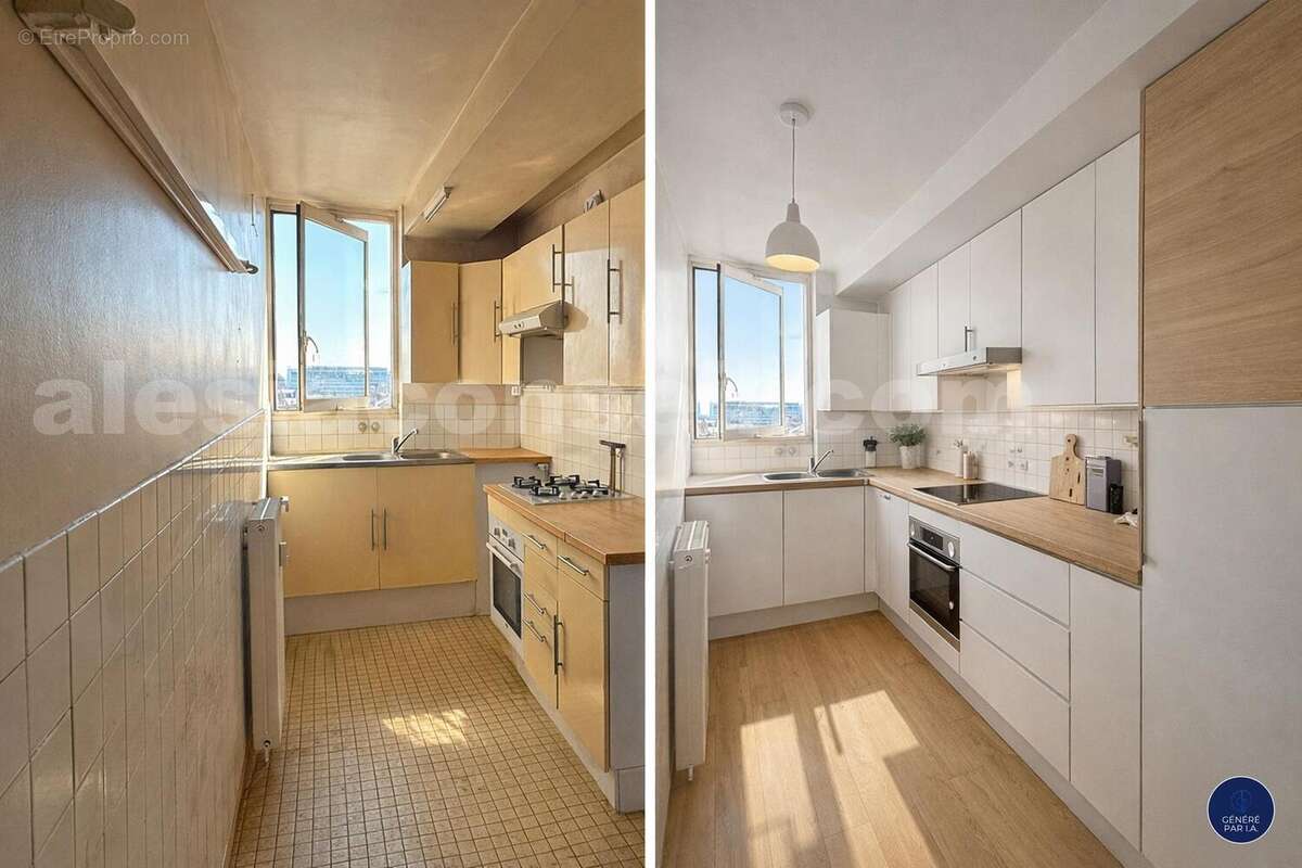 lecl122-mich-cuis-ia - Appartement à PARIS-14E