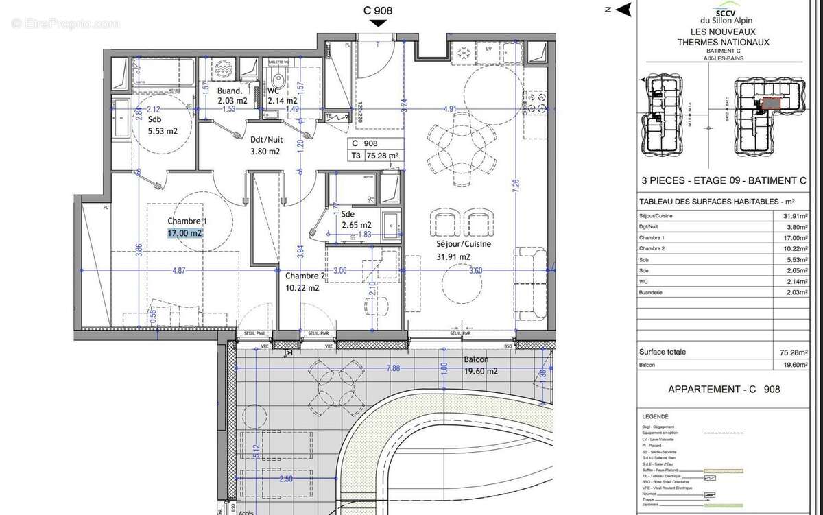 Appartement à AIX-LES-BAINS