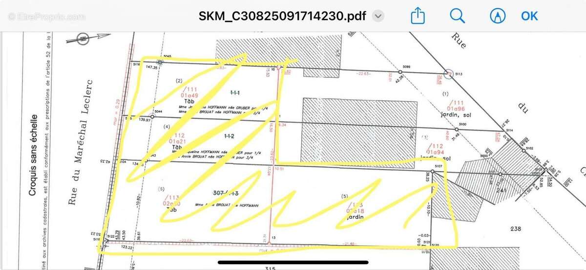 Terrain à SOUFFELWEYERSHEIM