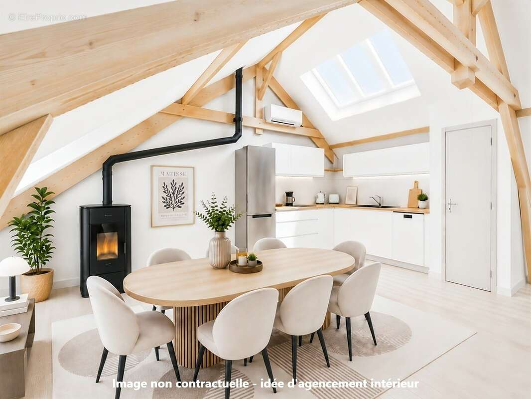 Aménagement possible du séjour cuisine - Appartement à ALBENS