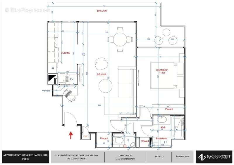 Appartement à PARIS-15E