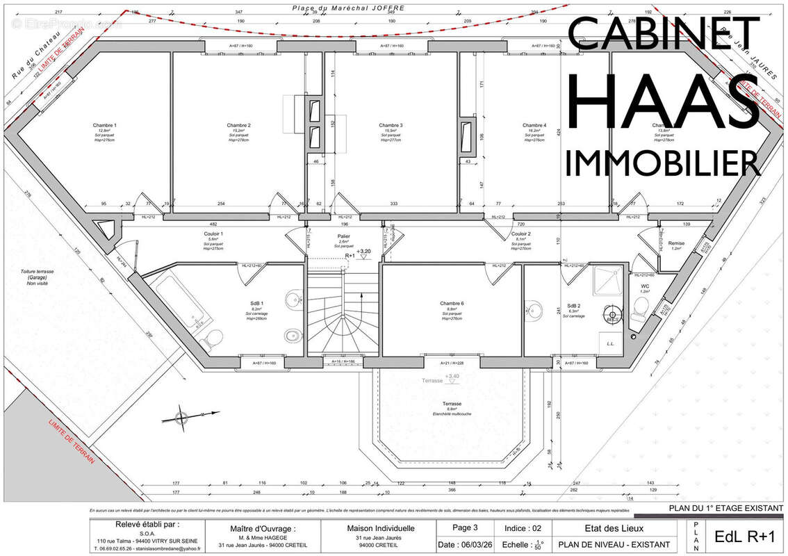 Plan R+1 - Appartement à CRETEIL