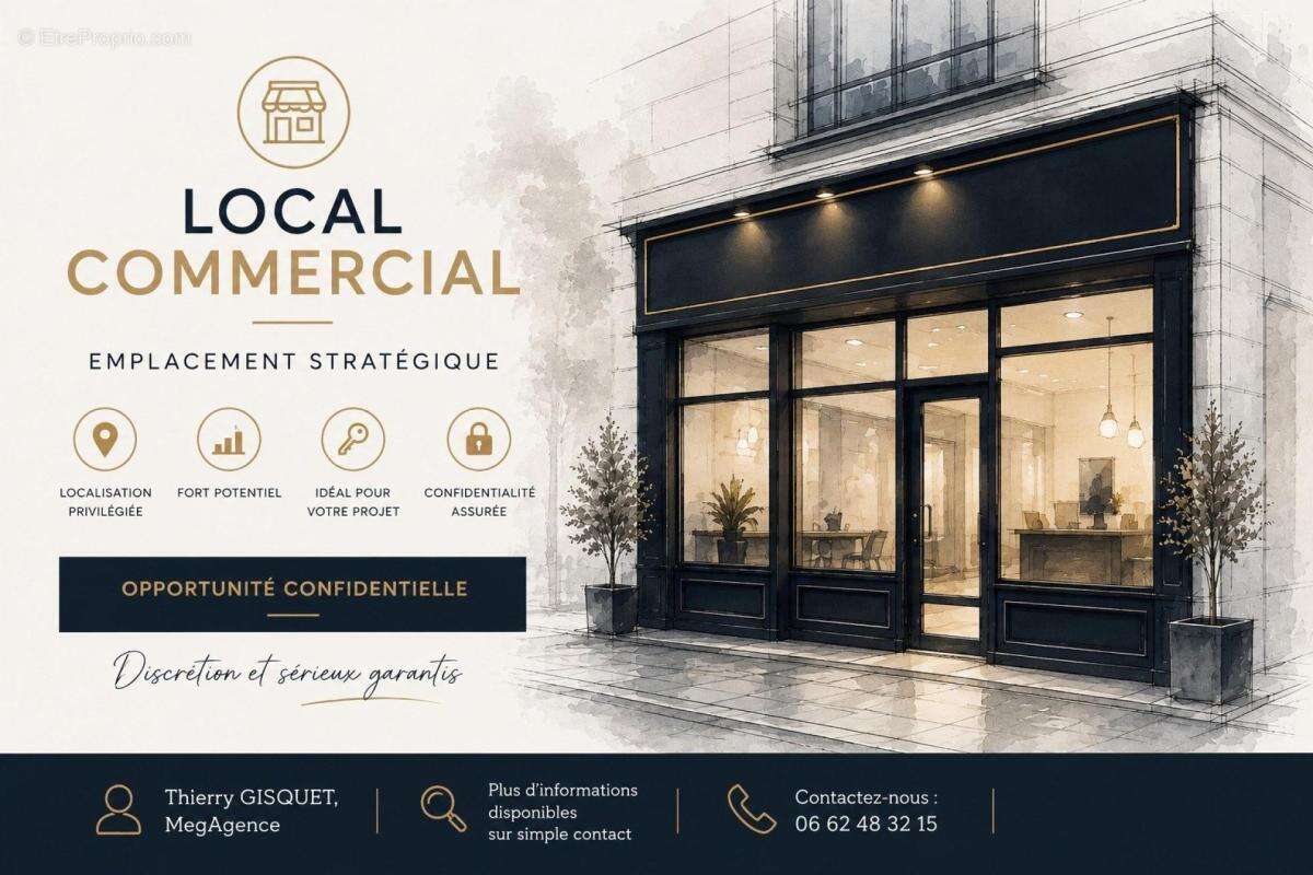 Local commercial 50 m² Centre ville - photo 2