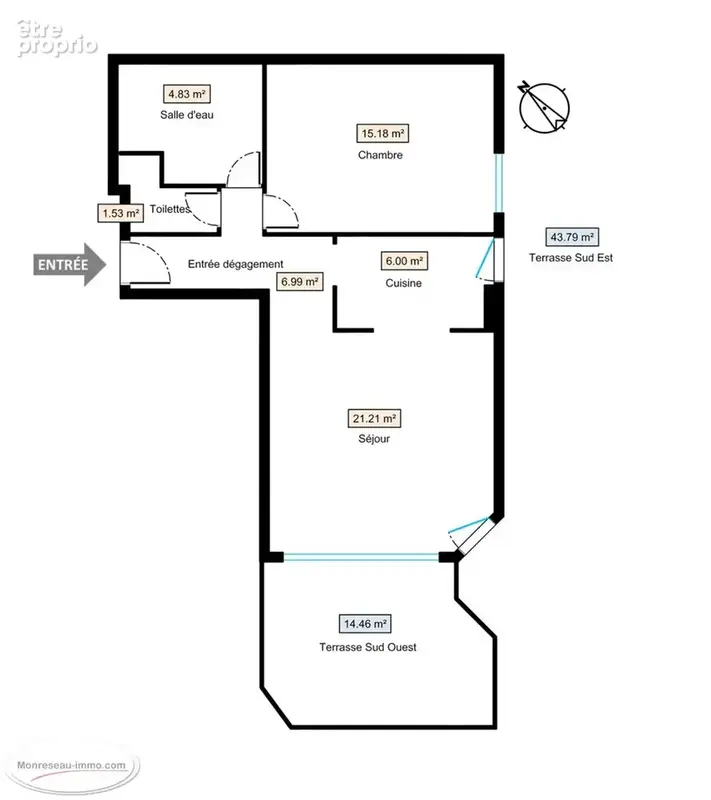 Appartement 2 pièces 56 m² à vendre à Le Cannet (06110) - photo 13