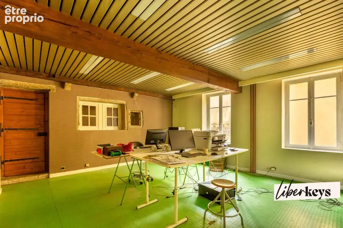 Saint-cyr-au-mont-d'or-maison d'architecte en pierre doree-230 m²-espace professionnel independant-jardin - photo 15