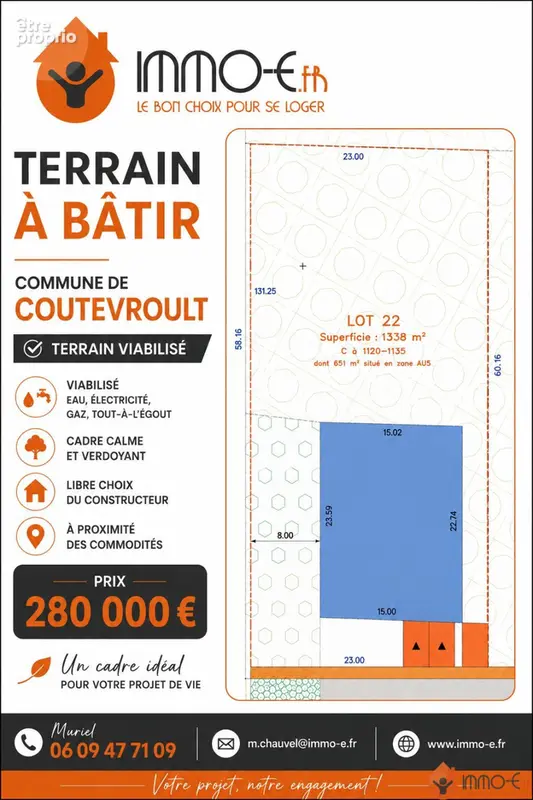 Terrain à COUTEVROULT