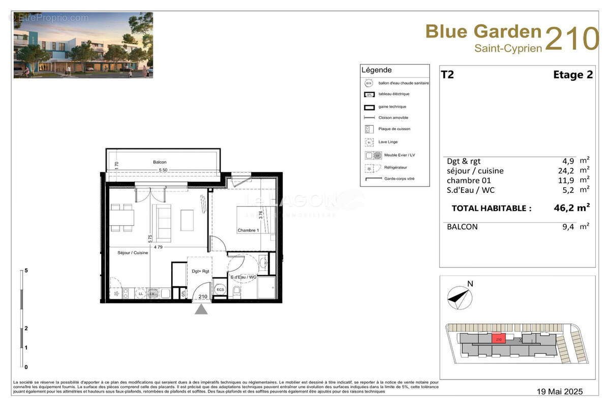 Appartement à SAINT-CYPRIEN