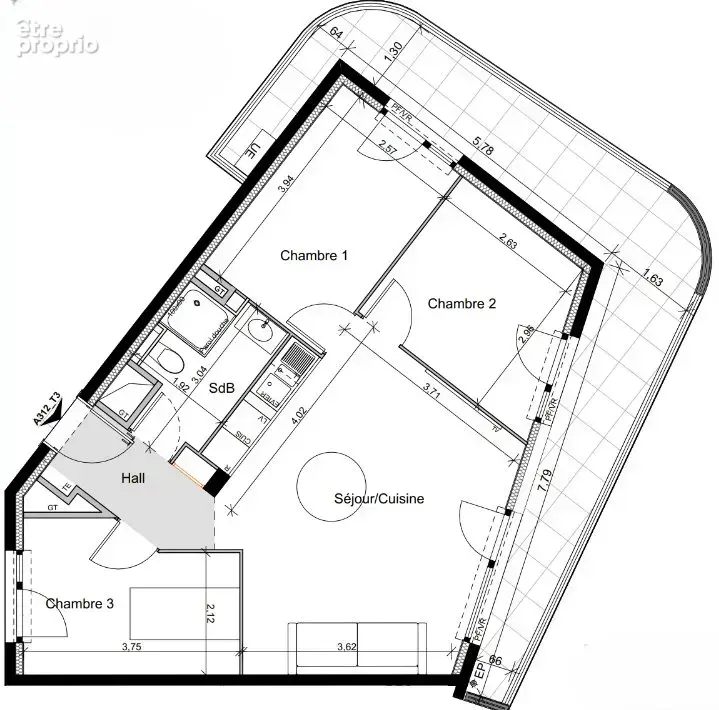 Appartement 4 pièces 62 m² à vendre à Cagnes-Sur-Mer (06800) - photo 3