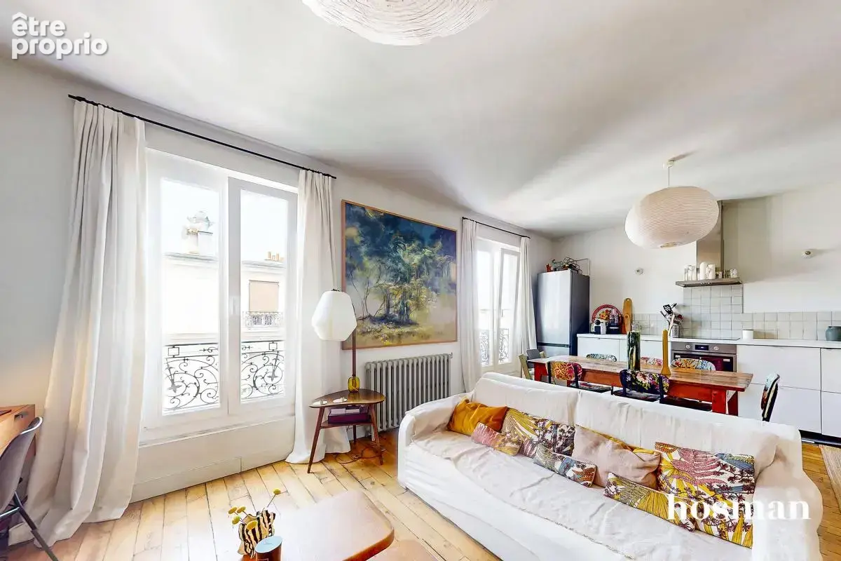 Superbe 2 pièces de 46,5 m² - Dernier étage baigné de lumière - Paris 18ème - Lamarck / Mont Cenis - photo 4