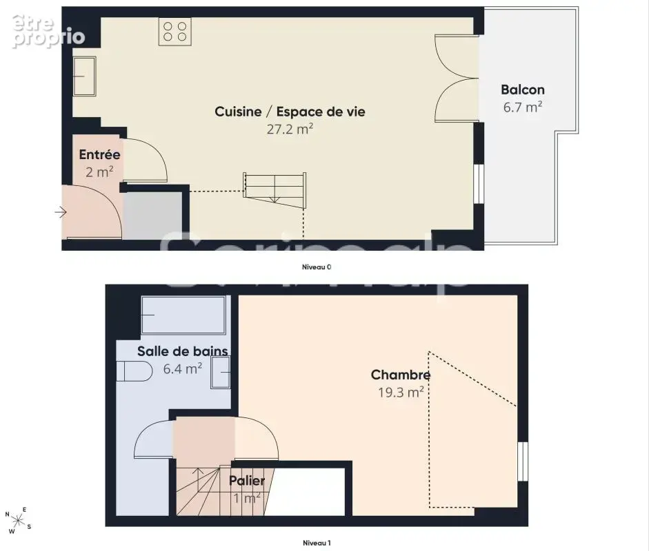 Vente - Appartement - duplex 2 pièces - 58 m² - 280 000 € - - photo 13