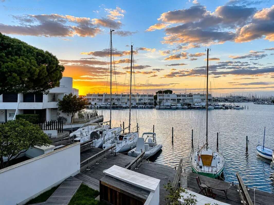 Marina T3 en duplex avec toit terrasse et appontement pour bateau - photo 11