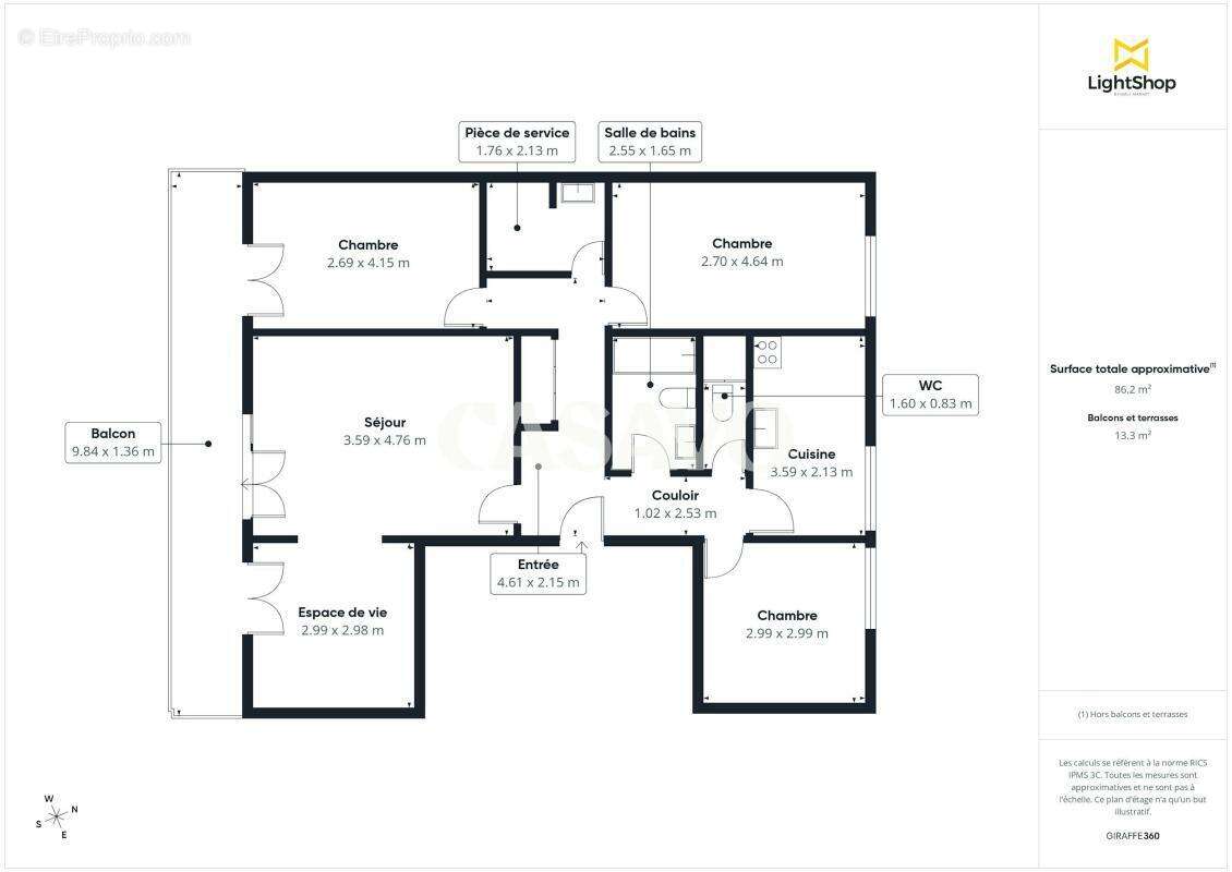 Vente Appartement 5 pièces de 86m² - 13090 Aix-en-Provence - photo 3