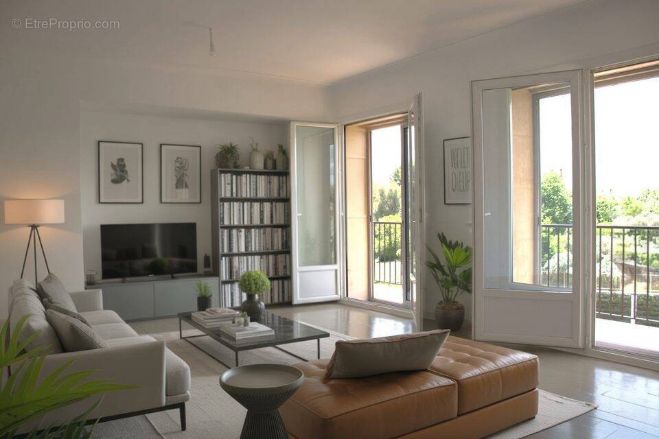 Projection salon avec IA - Appartement à AIX-EN-PROVENCE