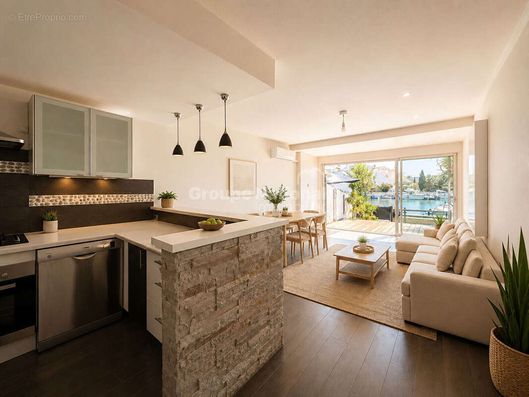 Marina rez-de-chaussée duplex P3 cabine plein Sud 72m² - photo 2