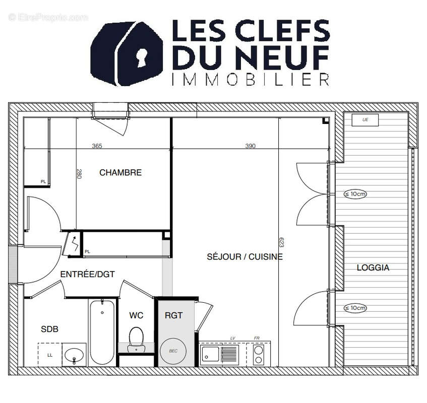Appartement  2 pièces 46 m² + 11m² de Balcon + Parking ! BORDEROUGE - photo 4