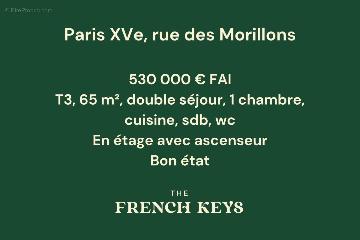Appartement à PARIS-15E