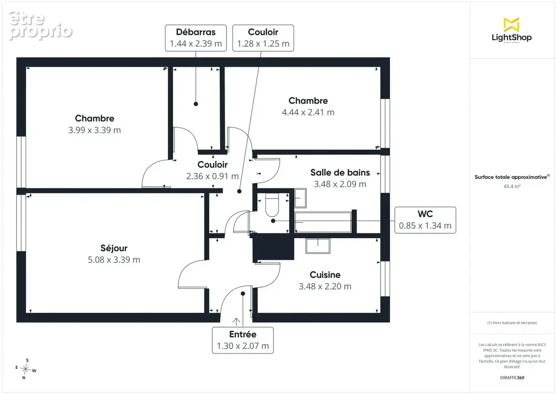 Brétigny-sur-orge – 3 pièces 65,9 m² – 1er étage  – parking & cave - photo 10
