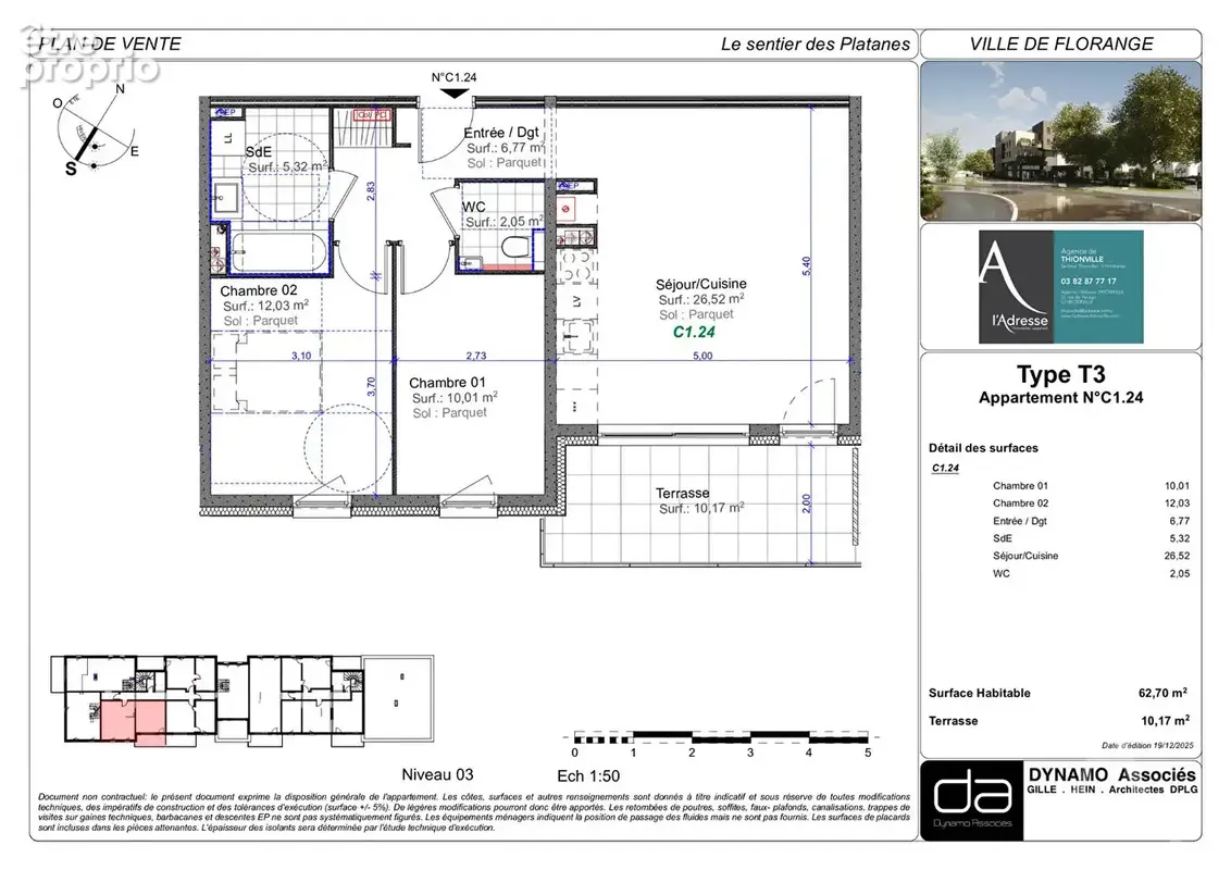 Magnifique appartement T3 de 62.70 m² , avec terrasse (10 m²) et garage fermé privatif - photo 7