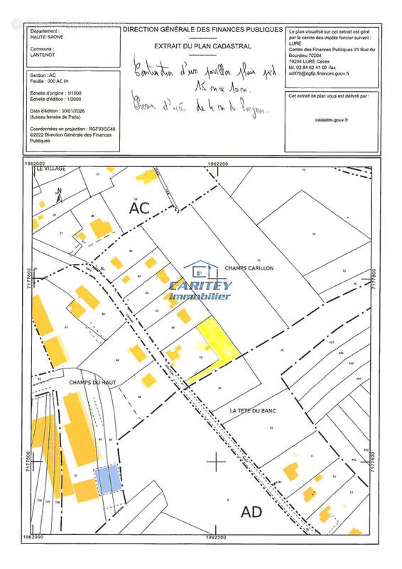 Terrain constructible de 1400 m2 situé sur la commune de LANTENOT - photo 4