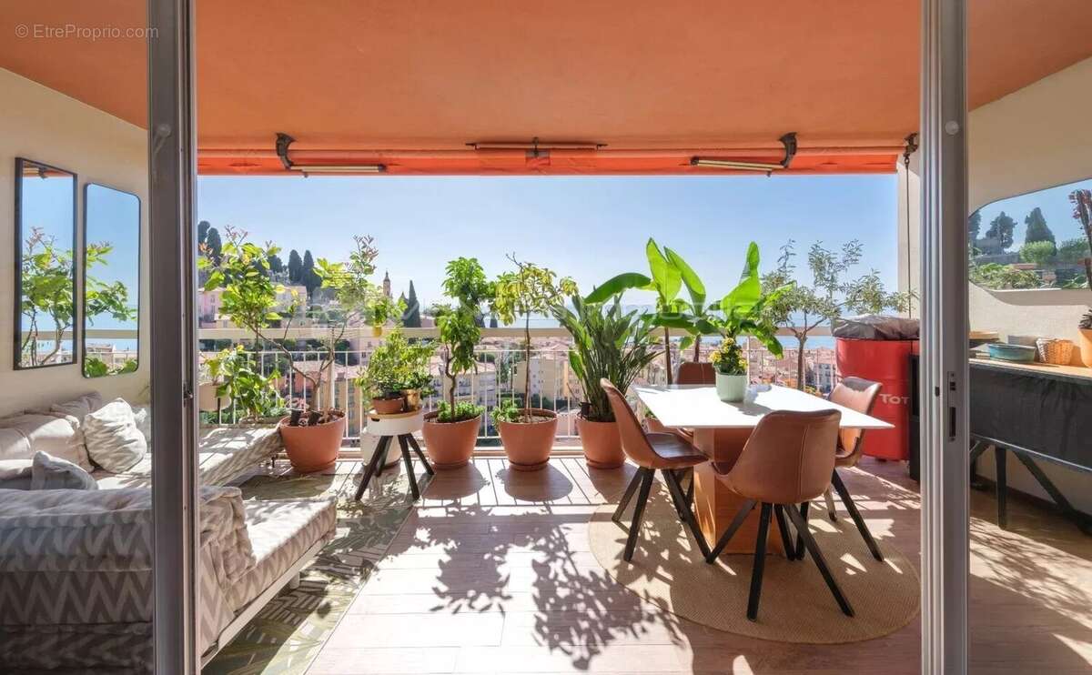 Vue panoramique mer 3 pieces terrasse a menton - photo 2