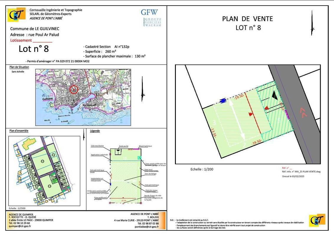 Terrain à GUILVINEC