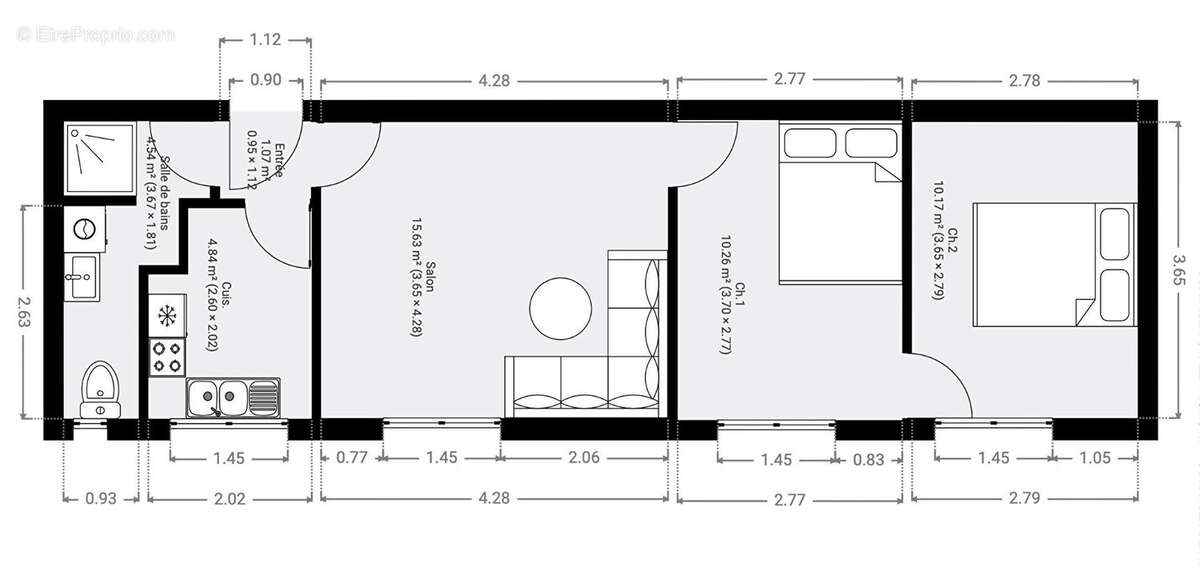 Appartement à PARIS-18E