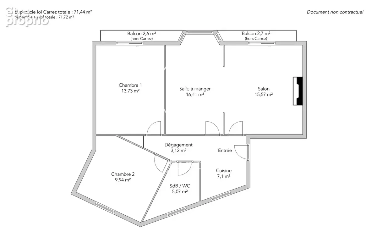 Paris 15e - SUFFREN / ROSA BONHEUR - Appartement à vendre - 4 pièces - 71,44m² loi Carrez - 2 chambres - Vues dégagées - Balcons - photo 17