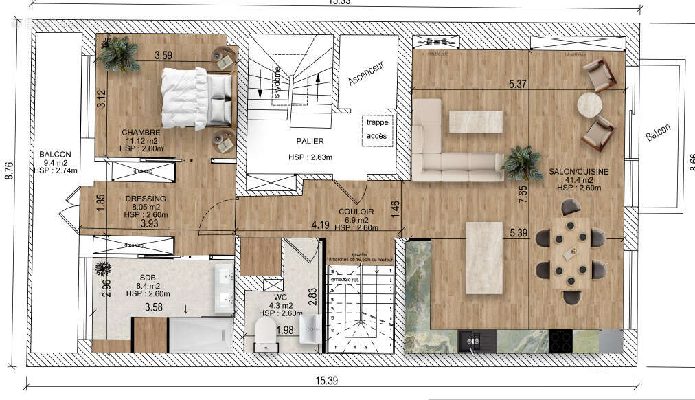 Appartement à MARCQ-EN-BAROEUL