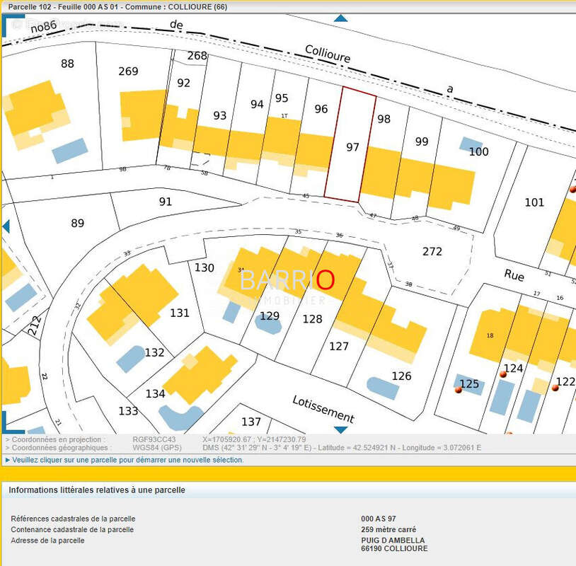 Terrain à COLLIOURE