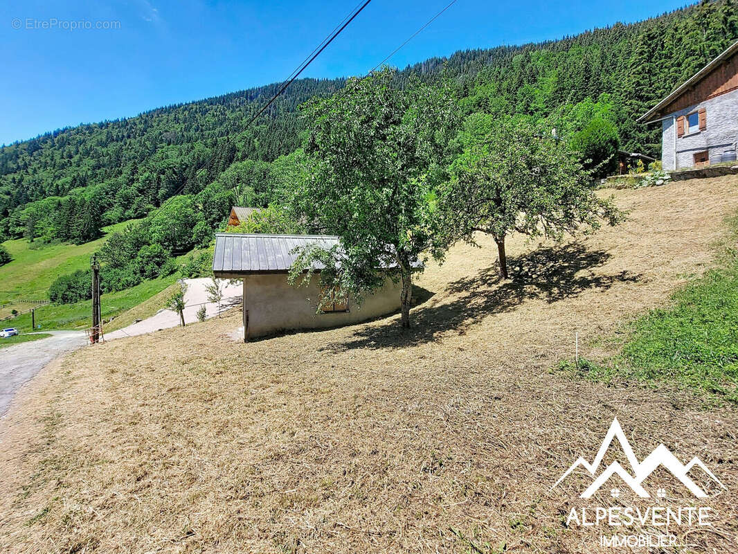 avendre_terrain_constructible_garage_stjeandaulps_alpesvente - Terrain à SAINT-JEAN-D'AULPS