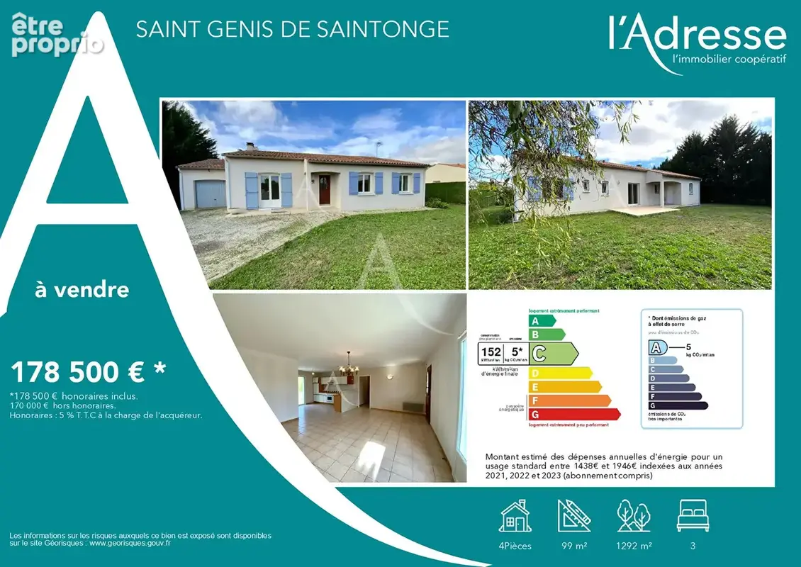 Maison de 99 m2 à Saint Genis De Saintonge - photo 4