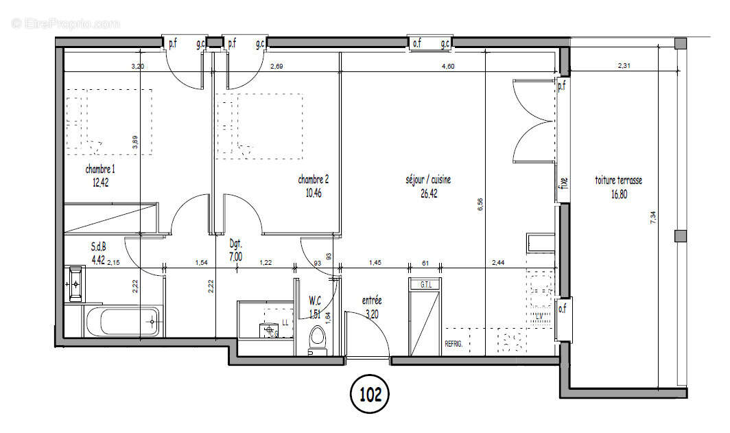 Appartement à BENESSE-MAREMNE