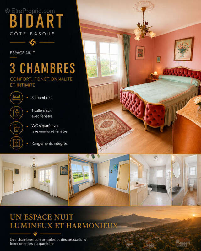 Bidart secteur erretegia maison de plain pied de 103m² , 4 pieces, sur un terrain de 995m² - photo 4