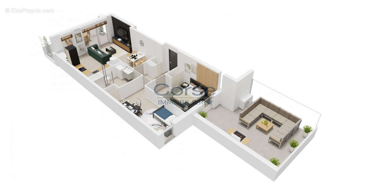 Appartement 61 m² à Ajaccio  - photo 4