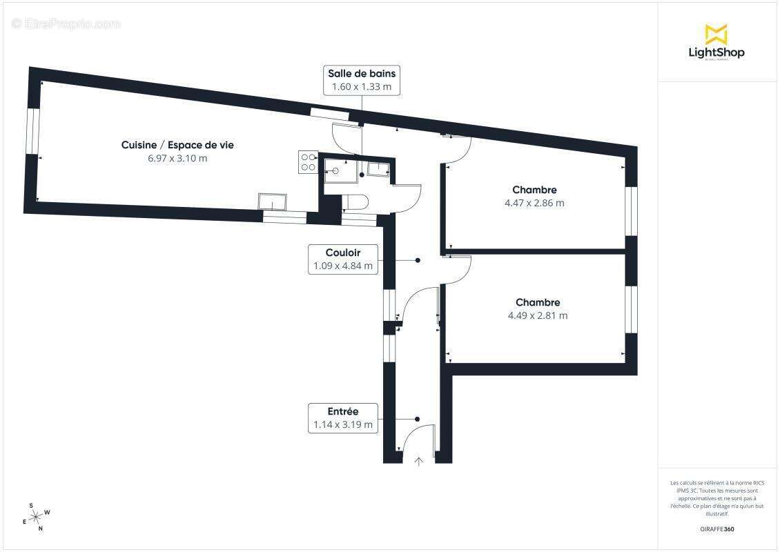 Appartement à PARIS-19E