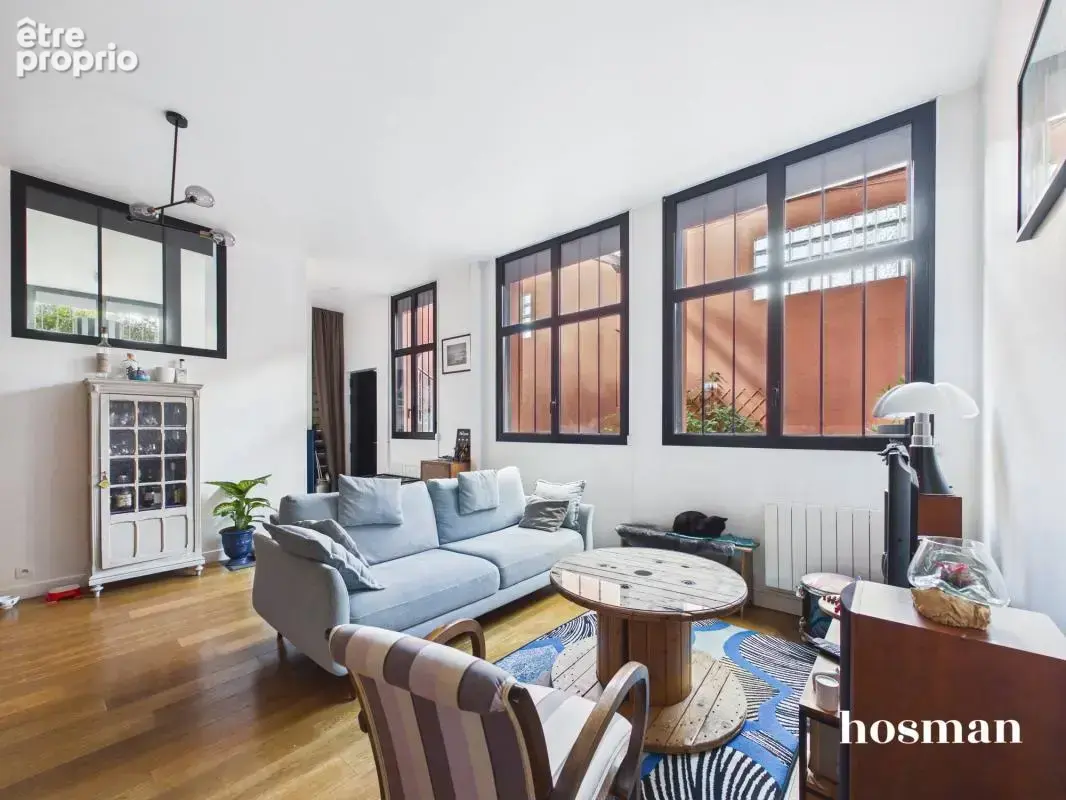 Esprit loft ! Appartement 4 pièces de 90 m² - Calme et lumineux - Rue Gaston Lauriau, Montreuil - photo 2