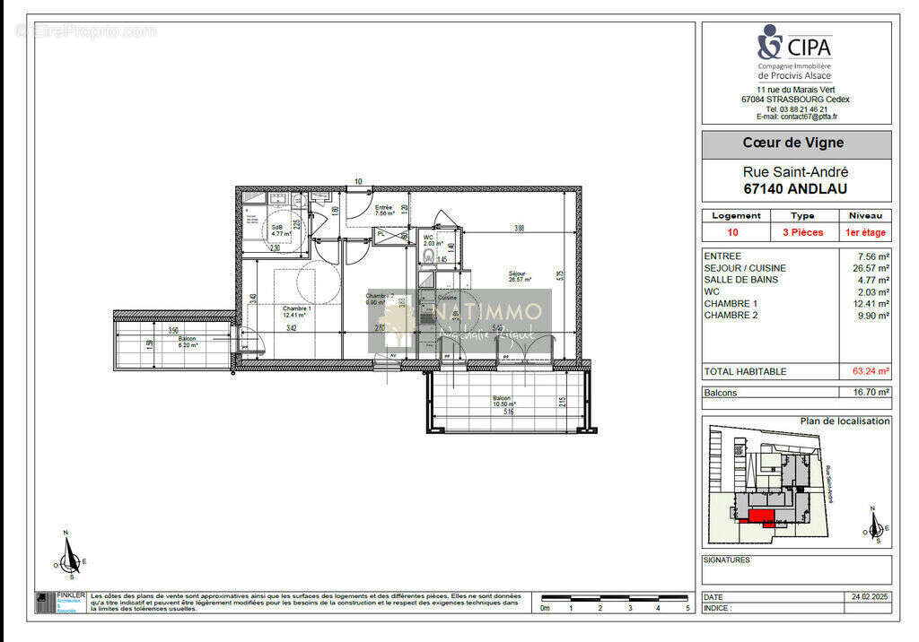 Appartement à ANDLAU