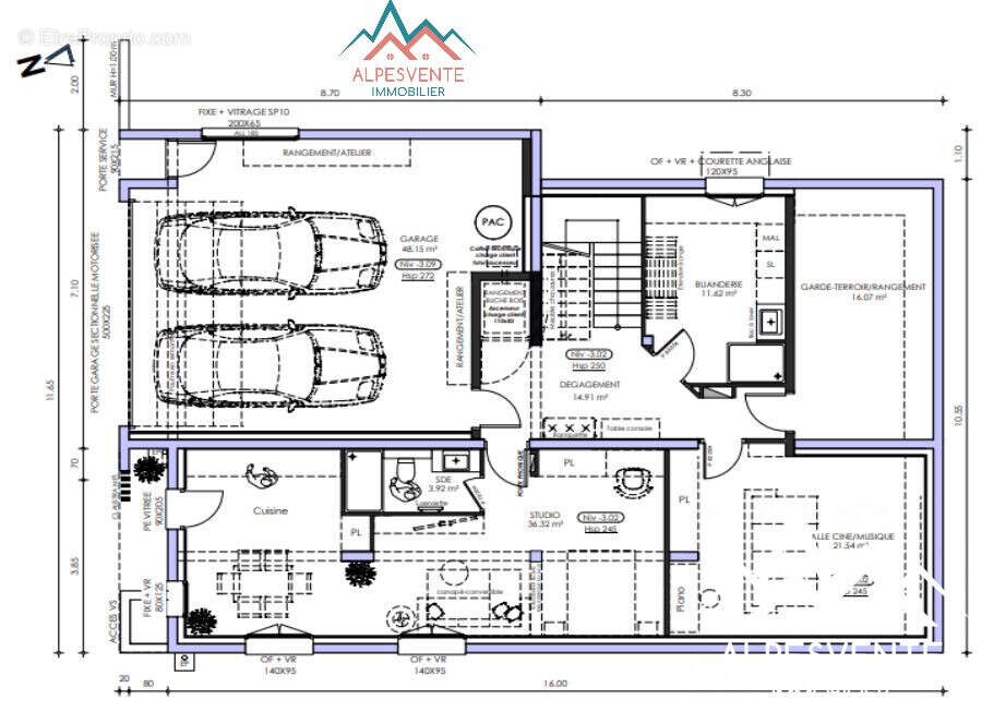 vente-maison-5ch-studio-sous-sol-jardin-publier-alpesvente - Maison à PUBLIER