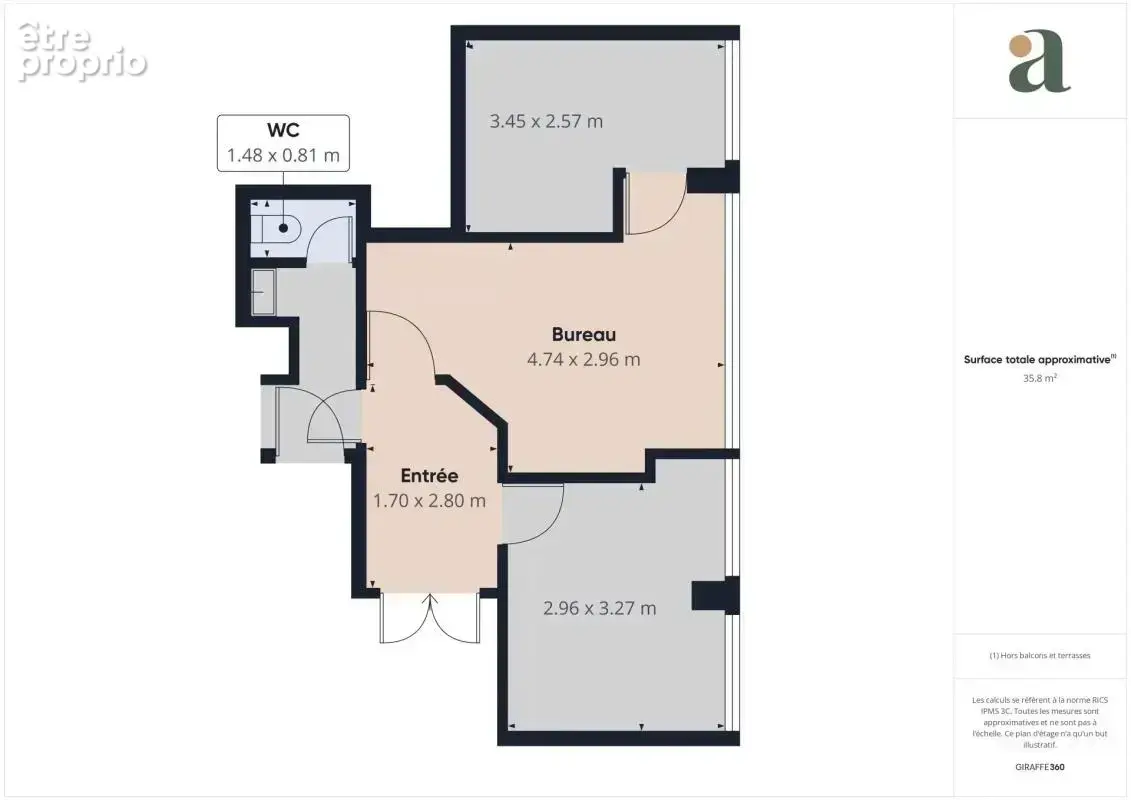 Bureaux lumineux avec vue sur jardin en vente en Centre-ville de Chartres (28000) - photo 8