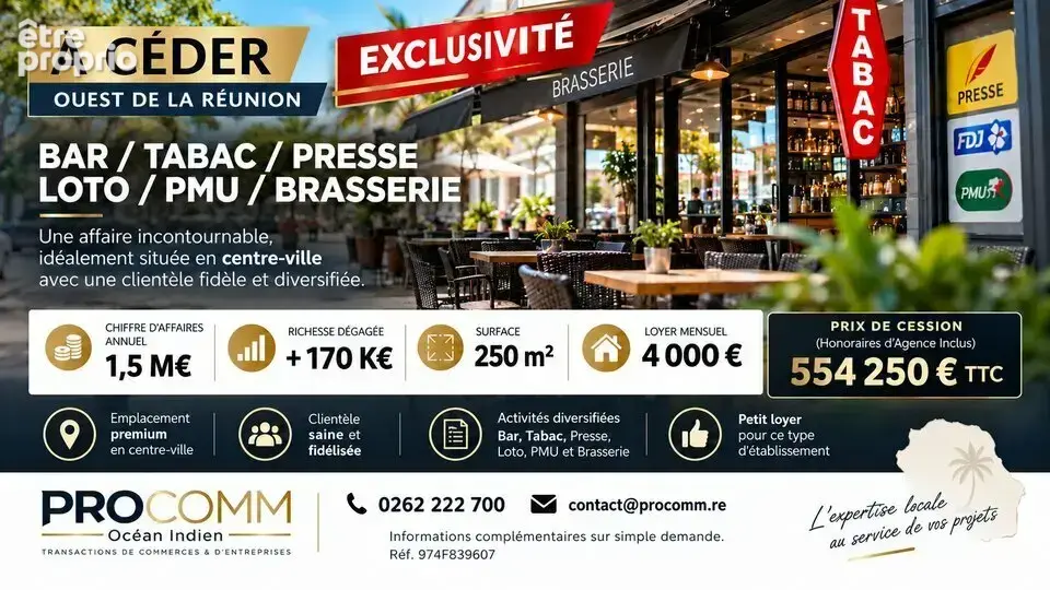 Photo Commerce à Saint-Pierre au prix de 554 250€