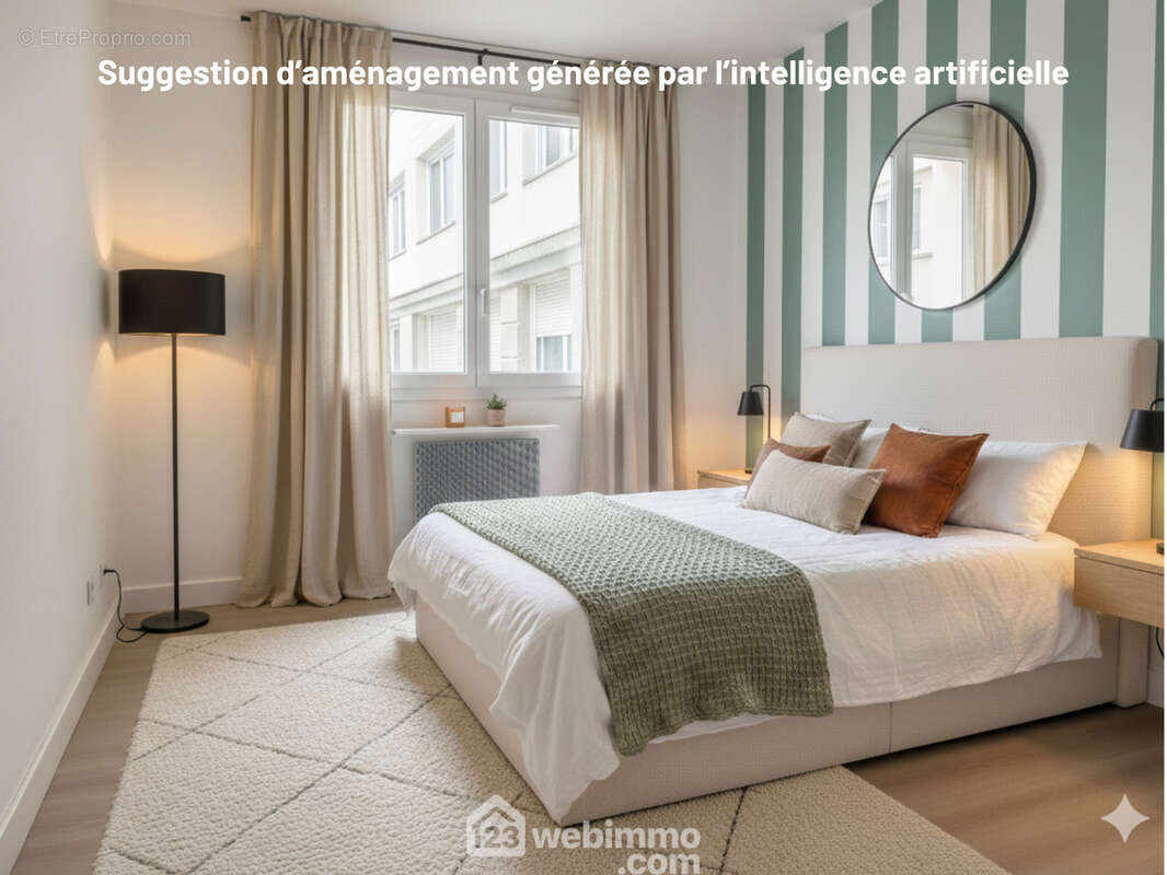Suggestion d'aménagement générée par l'intelligence artificielle. - Appartement à NANTES