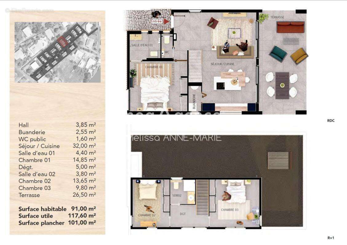 Maison T4 (lot n°10) avec jardin et terrasse – Baie-Mahault - photo 3