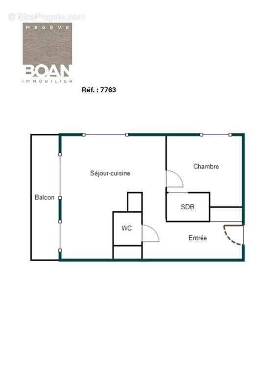 Appartement 37 m² à Megeve  - photo 9