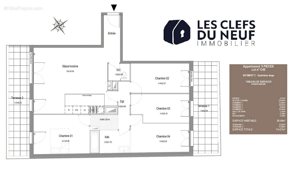 Appartement à LE BLANC-MESNIL