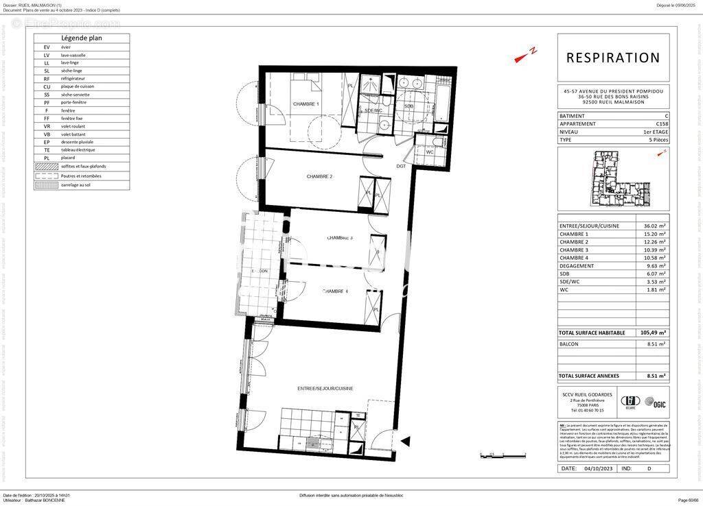 Appartement à RUEIL-MALMAISON
