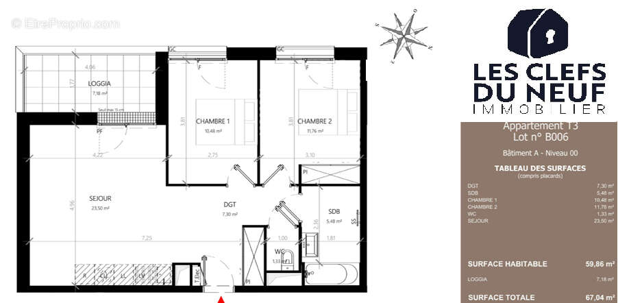 Appartement à SAINT-ORENS-DE-GAMEVILLE