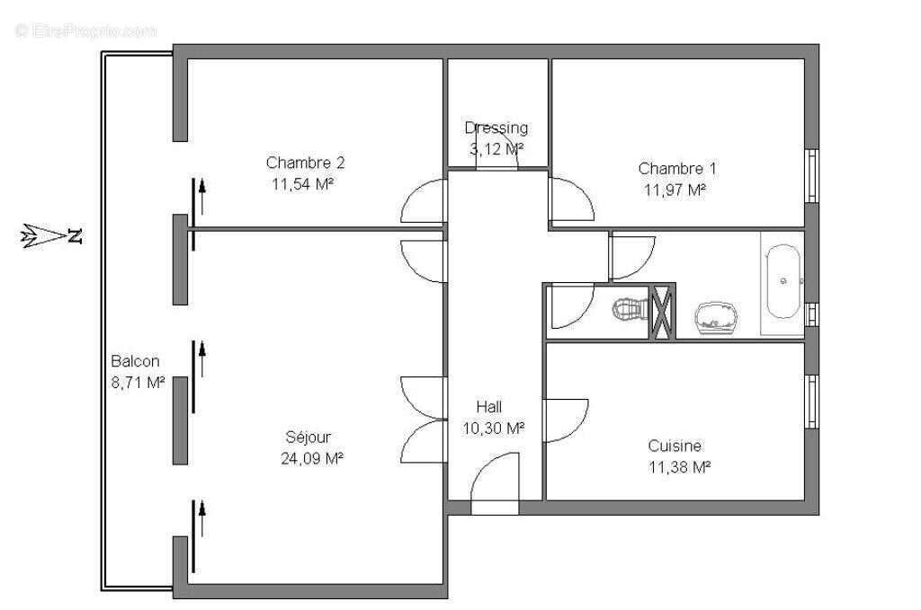 Appartement 79 m² à Francheville  - photo 5