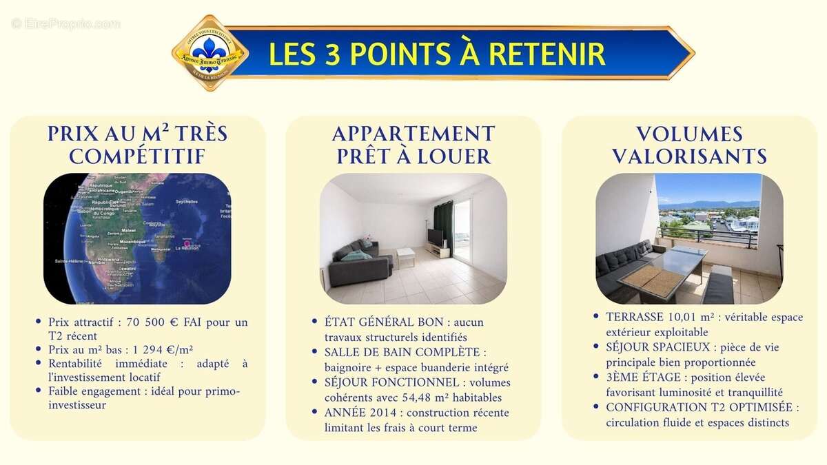 Appartement 54 m² à Saint-Andre  - photo 8